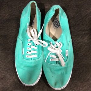 Vans sneakers teal in color !